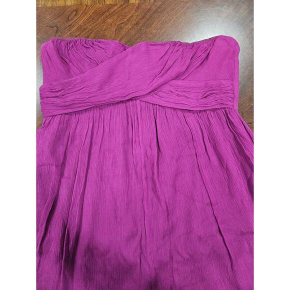J. Crew Silk Chiffon Marbella Plum Magenta Dress  Bridesmaid Cocktail MSP $250 - Picture 2 of 8